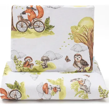 Oboustranný Set z Velvet do kočárku New Baby Zvířátka v lese