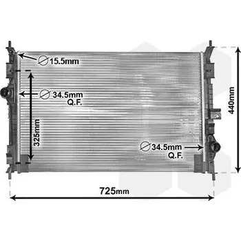Chladič motoru Chladič, chlazení motoru VAN WEZEL 40002386