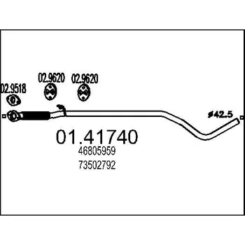 Výfuková trubka Výfuková trubka MTS 01.41740