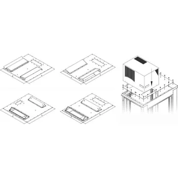 Rozvaděč TRITON montážní redukce ke klimatizaci X1 a X2 do hloubky rozvaděče 600 x 1000 mm, šedá