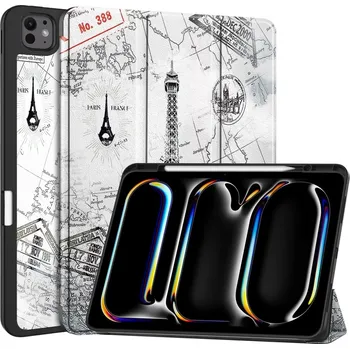 Pouzdro na tablet Patte zavírací pouzdro na iPad Pro 13 (2024) - Eiffelova věž