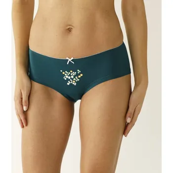 Kalhotky Blancheporte Sada 4 bavlněných kalhotek shorty s potiskem květin modrá/zelená 38/40