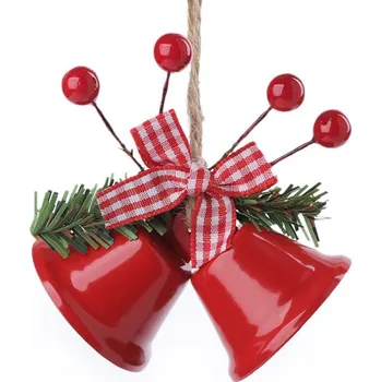 Bicí nástroj Kovové zvonečky k zavěšení - červená