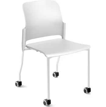 Jednací židle MAYER CLASS3 25C4 18 BARVA PLASTU: P53 ŠEDOMODRÁ, BARVA PODNOŽE: 18 BÍLÁ