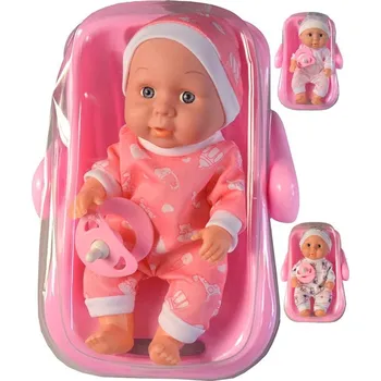 Panenka Panenka miminko v oblečku set s nosítkem a dudlíkem plast 3 druhy