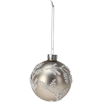 Vánoční dekorace H&L Vánoční skleněná baňka 8cm, lesklá bronzová