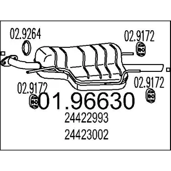 Auto-moto Zadní tlumič výfuku MTS 01.96630