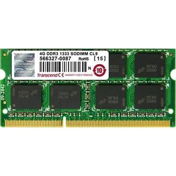 Operační paměť TRANSCEND SODIMM DDR3 4GB 1333MHz 256Mx8 CL9