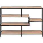 Černá/přírodní knihovna v dekoru dubu 114x78 cm Seaford – Actona ID_1401191