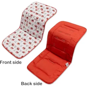 Oboustranná vložka do kočárku nebo golfek (pro židličky) Varianta: červená (lišky)