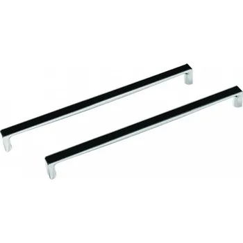 Madlo do koupelny Madlo OXA, OXA LONG BLACK 33 cm černé+chrom VANOXALB