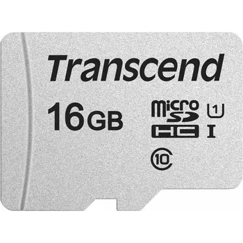 Počítač TRANSCEND MicroSDHC karta 16GB 300S, UHS-I U1 + adaptér