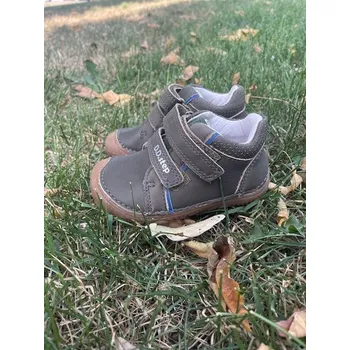 Chlapecká obuv D.D.Step Barefoot kožené boty S073-42466A Dark grey, D. D. Step Velikost: 20