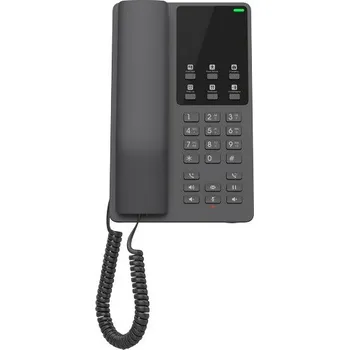 Stolní telefon Grandstream GHP621W, hotelový VoIP telefon, 2 linky, 2 SIP účty, Wi-Fi, HD Audio, 3 cestná konference, Černý