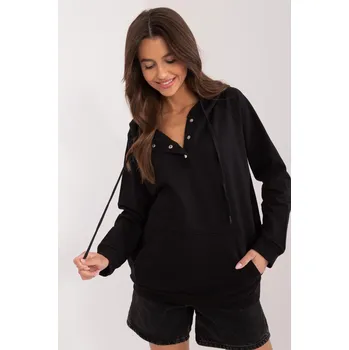 Dámská mikina Mikina klokanka s kapucí model 26927 černá