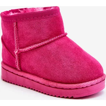 Dívčí sněhule Dětské Teplé Sněhule Semišové Gooby Barva: Růžová, Velikost: 23