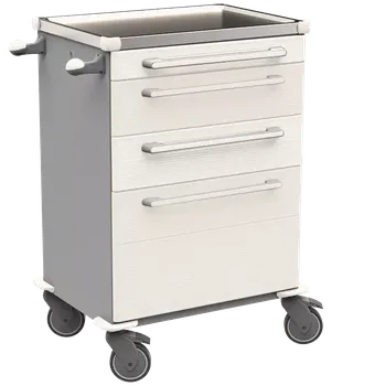 Servírovací stolek MOBI 59 N vozík zdravotnický, plast ABS, bílá