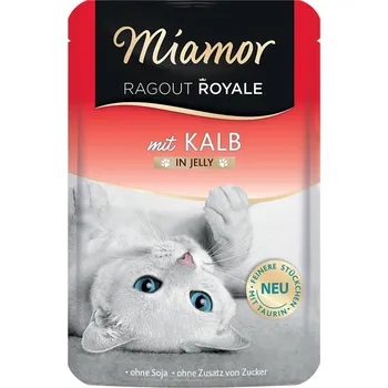 Krmivo pro kočku 22x100g Miamor Ragout Royale kapsička v želé - telecí