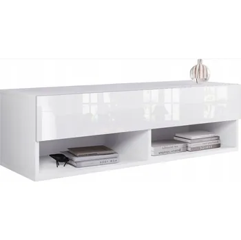 Televizní stolek TV stolek CALIBURI 100 - bílý / lesklý bílý