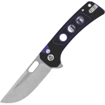 kapesní nůž QSP Nůž Unicorn 14C28N, stonewashed Černá/Fialová G10 QS156-B1