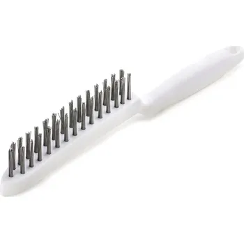 Drátěný kartáč Lessmann 185131 | Ruční kartáč Profi umělohmotná rukojeť 3-radová, ocelový drát rovný 0,35