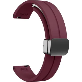 eses Silikonový řemínek s magnetickou přezkou pro Garmin Lily 2 a Garmin Lily 2 Active - Vínový, 14 mm