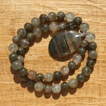 Náhrdelník Křišťál s verdelitem náhrdelník, , skladem