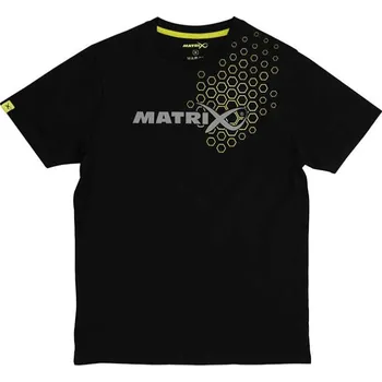 Pánské tričko Tričko Matrix Hex Print T-Shirt Black Velikost S