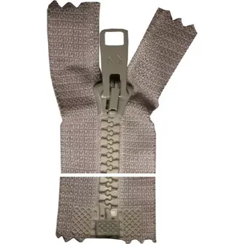 Zip Plastový zip, dělitelný - 58cm - šedý - Koh-i-noor - BALENÍ 10 ks