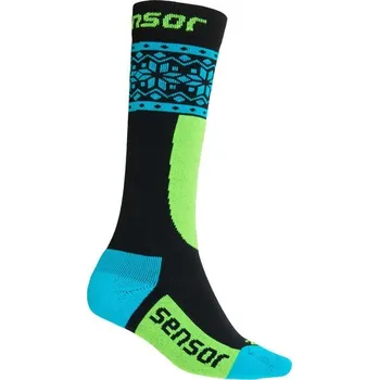 Pánské oblečení SENSOR PONOŽKY THERMOSNOW NORWAY dětská černá/modrá -1/2 Velikost: 1/2