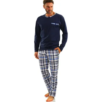 PÁNSKÉ PYŽAMO JASIEK S DLOUHÝM RUKÁVEM 2188/17 granát 2XL