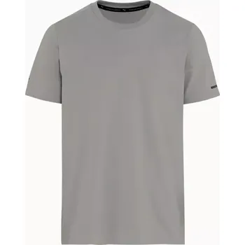 Pánské tričko PORSCHE DESIGN Essential T-shirt Tričko sportovní s kulatým výstřihem a logem šedá (Ultralehké, skladné tričko vodoodpudivé.)