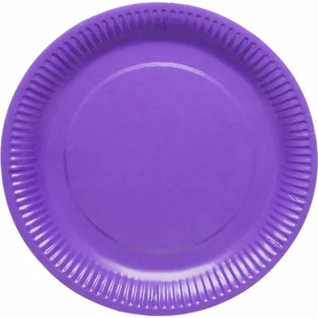 Party nádobí Fialové plastové talířky 8 ks, 23 cm