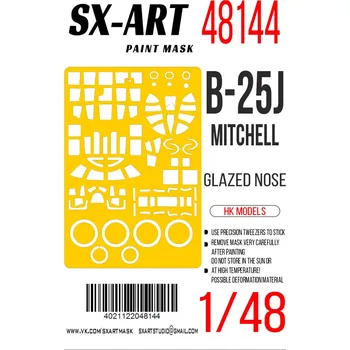 Plastikový model SX-ART 1/48 Paint mask B-25J Mitchell 'Glazed Nose' (HKM)