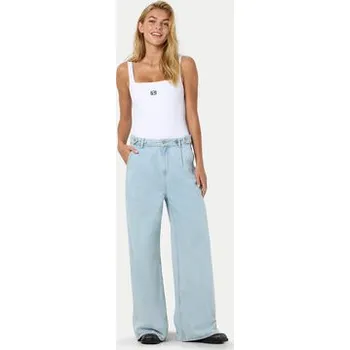 Oblečení a móda Noisy May Jeansy 27033285 Modrá Wide Leg 26_32