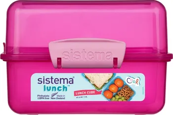 Svačinový box Sistema Lunch krabička na oběd s 2 oddíly 1,4 l