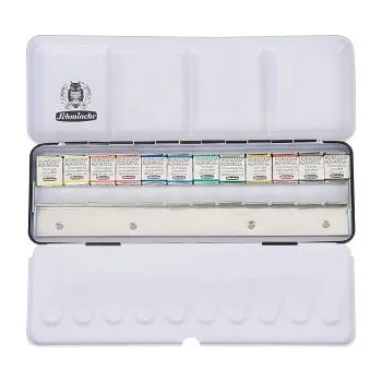 Výtvárné potřeby Schmincke Horadam profi akvarelové barvy 12 půlpanviček 74412097 (Schmincke Horadam profi akvarelové barvy 12 půlpanviček 74412097)