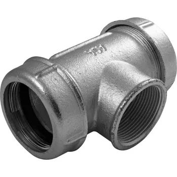 Vodovodní potrubí AGAFLEX TK T-kus 1/2", 19,3-22,0m, s vnitřním závitem, svěrný, voda, litina/pozink