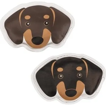 Termofor Hřejivý gelový polštářek Dog, hnědá
