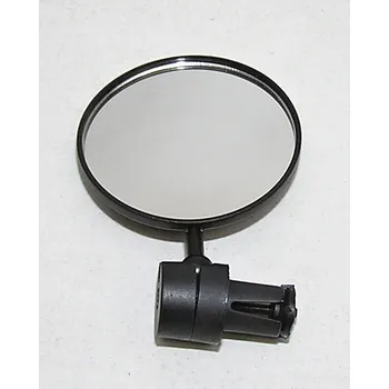 Zvonek na kolo zrcátko zpětné kulaté 8cm do řidítek černé