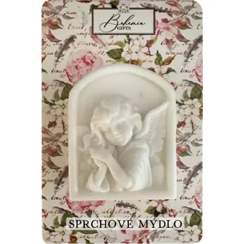 Vánoční dekorace Ručně vyrávěné mýdlo 100 g na blisteru - andělíček v okně