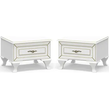 Noční stolek Noční stolek MILAN bílý mat (2 ks)