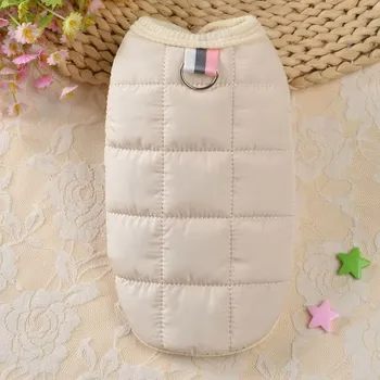 Obleček pro psa Zateplená vesta pro pejsky se zapínáním na cvočky - 4 barvy Barva: Bílá, Velikost: M