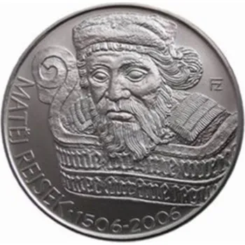 Stříbrná mince 200 Kč ke 500. výročí úmrtí Matěje Rejska 2006 Proof