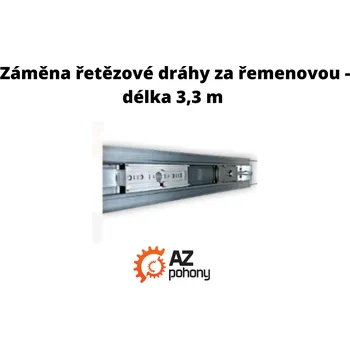 příslušenství k bráně Řetězová dráha pro garážové pohony v jednom kuse délky 3,3 m
