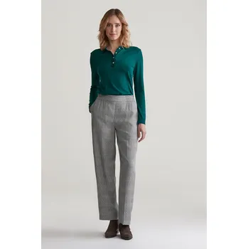 Dámské kalhoty KALHOTY GANT REL CHECK PRINT PULL ON PANT EVENING BLUE