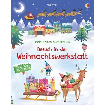 První čtění Mein erstes Stickerbuch: Besuch in der Weihnachtswerkstatt