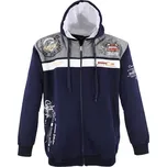 LAVECCHIA mikina pánská LV-2022 s kapucí nadměrná velikost tmavě modrá 7XL