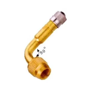 Lepící sada prodloužení autoventilku 90 stupňů mosaz s ventilk