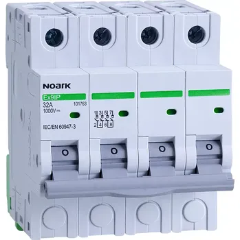 Rozvaděč Noark 101764 Rozdělovací izolátor DC pro fotovoltaické aplikace, šířka 4 moduly, 4-pólový, 50A, 1000V DC